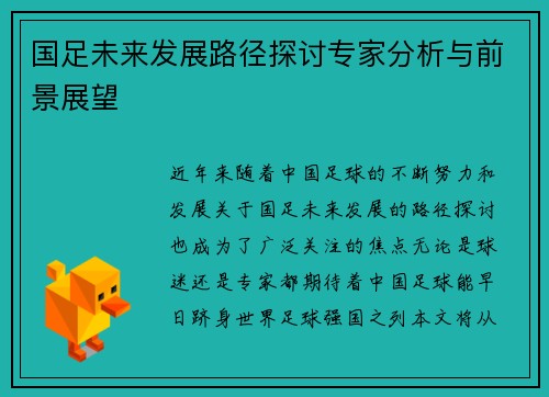 国足未来发展路径探讨专家分析与前景展望